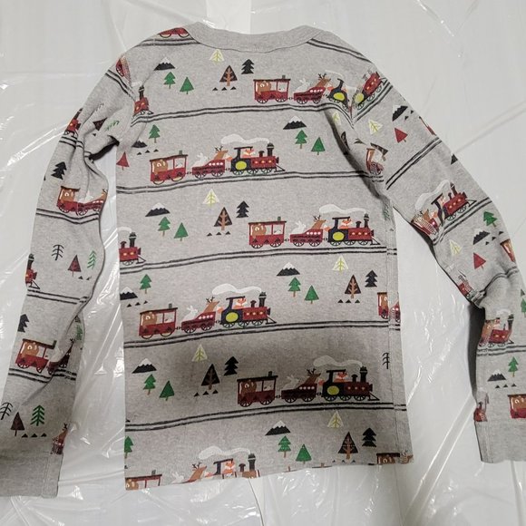 HANNA ANDERSSON Train Long John Pajama Set - 140 OR 10 (PRE-OWNED) - Picture 4 of 12